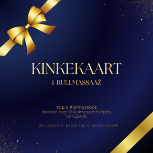 1 x rullmassaaži kinkekaart